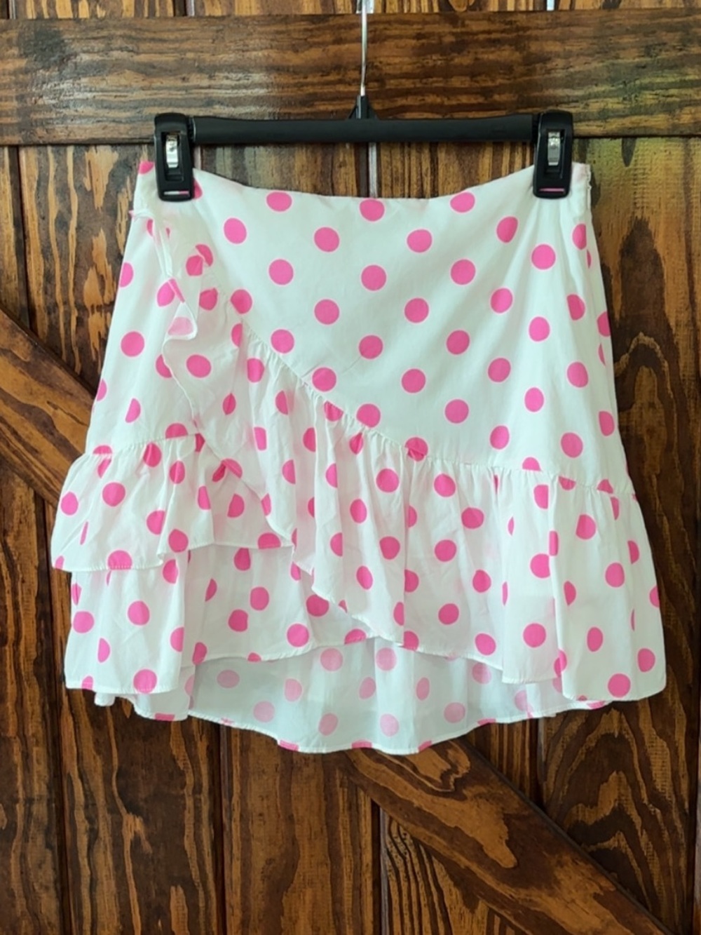 Do + Be Polka Dot Ruffle Mini Skirt